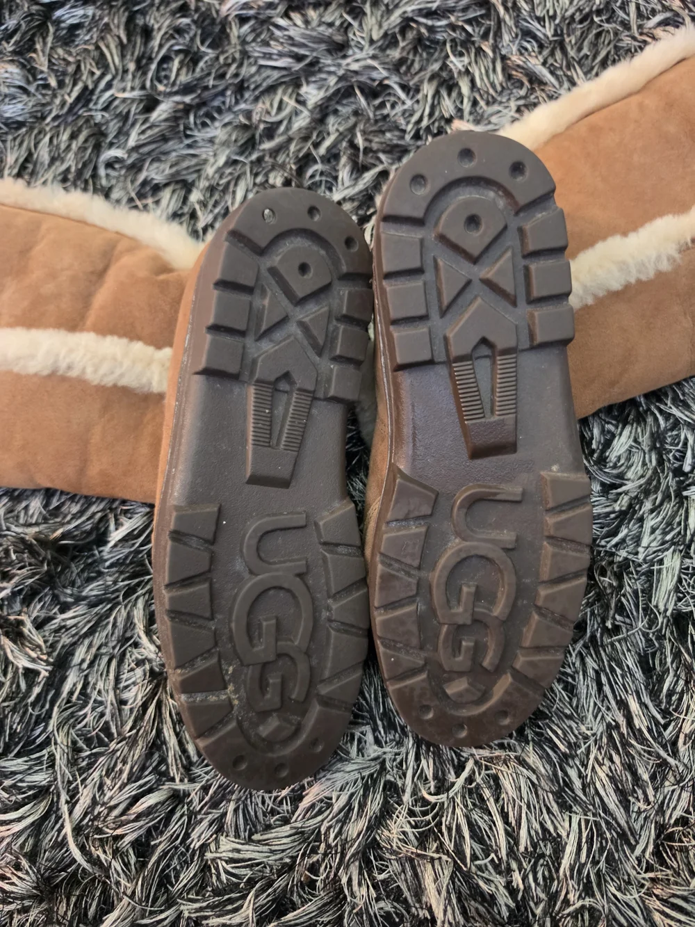 UGG Chestnut Suede Shearling Mid-Calf Boots